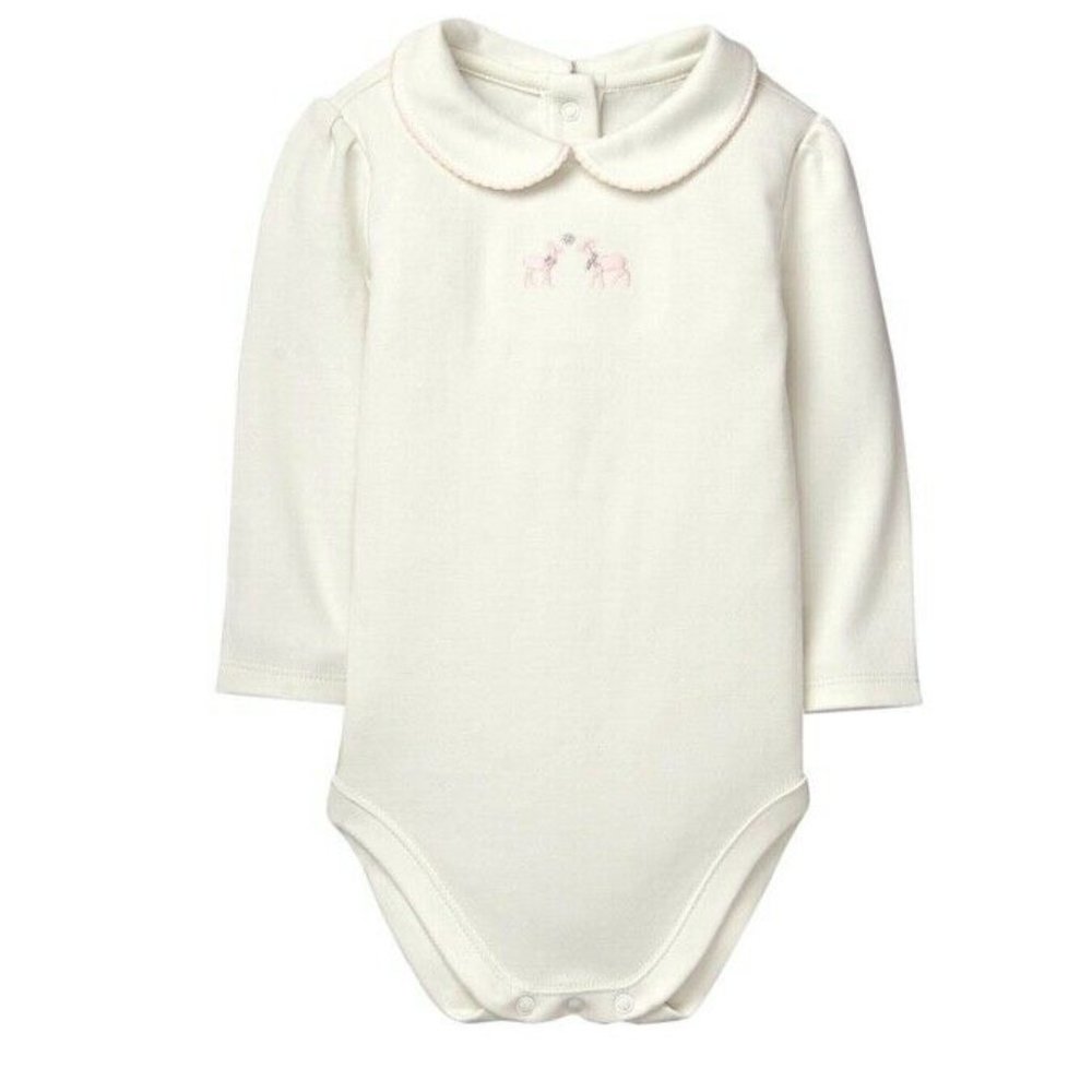 NWT Janie and Jack Holiday One-Piece with Reindeer